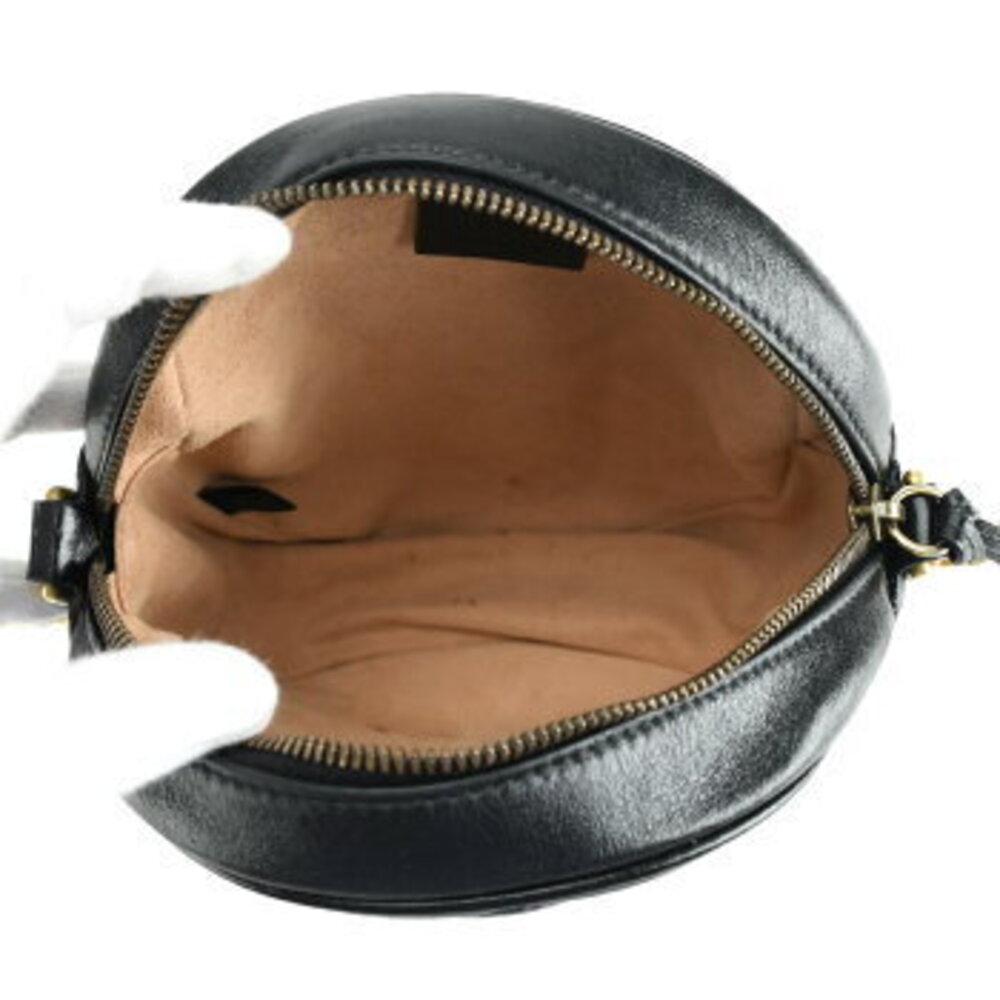 Gucci Bag GG Marmont Shoulder Chain Quilted Leather Black Heart Round - Picture 6 of 10